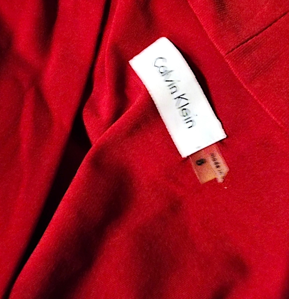 NWT Calvin Klein Bright Red Women's Size 8 DRESS - Picture 5 of 5